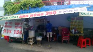 Food Stall from outside . There are two food stall , one is Co Tam and one is Anh Hung . They open next to each other . Anh Hung stall opens recently ( 2 years ). Co Tam has been in business for 20 years at Food Stall in Ho Chi Minh City