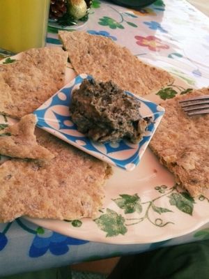 awesome mushroom pate, vegan at Hecho Con Amor Deli in Guatape