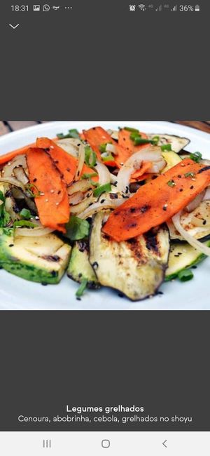 Legumes grelhados at Vegetariano Social Clube Delivery in Rio De Janeiro