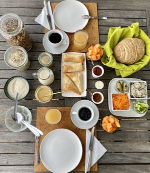 Royal breakfast at Eco Rooms Slovenia in Sela Nad Podmelcem