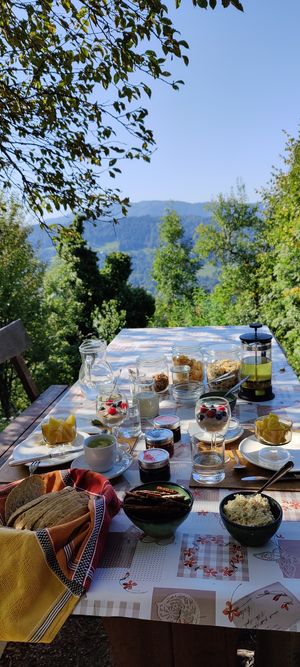 Breakfast at Eco Rooms Slovenia in Sela Nad Podmelcem