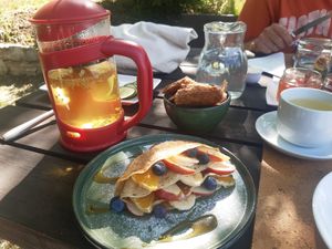 Pancakes at Eco Rooms Slovenia in Sela Nad Podmelcem