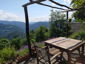 terrace at Eco Rooms Slovenia in Sela Nad Podmelcem
