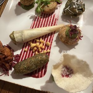 Vegan starters  at Prashad in Bradford