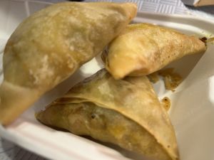 Samosas   at Prashad in Bradford