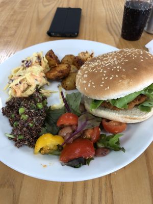 Bean Burger (minus the cheese)  at The Mayor's Cafe in Bedworth