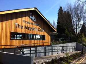 Sunny spring day in the park at The Mayor's Cafe in Bedworth