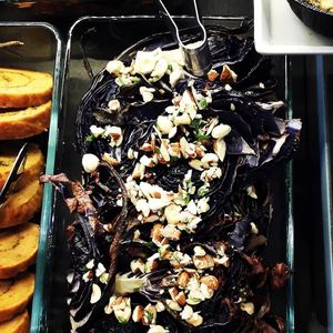 purple cabbage with almonds and hazelnuts at Giumella in Florence