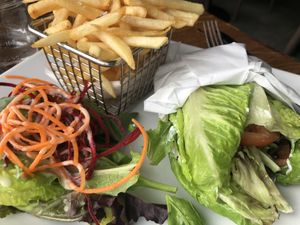 Chick’n burger in a lettuce bun...for the days that I want to go “american” style! at H.O.P.E. in Studio City