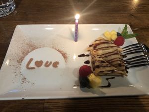 Banana Spring Rolls that I received as a birthday compliment! If I could I would just make all of my meals at H.O.P.E 😊 at H.O.P.E. in Studio City