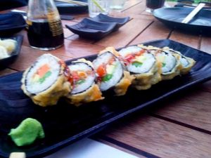 Vegan California-Sweet Potato Roll at Kampai Sarona in Tel Aviv