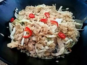 Vegan Shanghai Fried Rice at Kampai Sarona in Tel Aviv