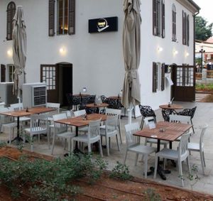 Outside seating  at Kampai Sarona in Tel Aviv