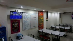 The menu and some house rules at Guptaji Ki Kitchen in Bangkok