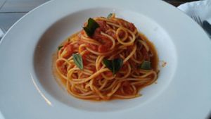 Spaghetti Marinara  at La Traviata in Puerto Vallarta