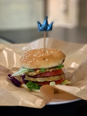 The double-patty burger is amongst the best you can find in GZ! at Pure Sue in Guangzhou