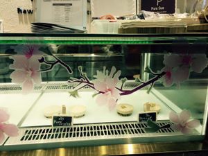 a couple of the display cheesecakes available for the day. at Pure Sue in Guangzhou