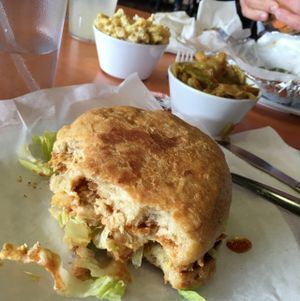 Chicken sandwich. Yum! at NuVegan in College Park