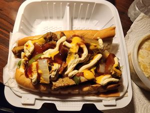 Vegan steak and cheese sub! at NuVegan in College Park