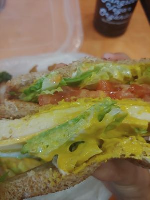 Tofu avocado club at NuVegan in College Park