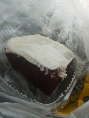 Red velvet cake at NuVegan in College Park