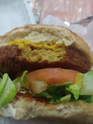 Vegan cheeseburger at NuVegan in College Park