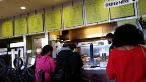 Waiting in line at NuVegan at NuVegan in College Park