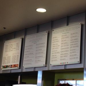 Menu board part 1 at NuVegan in College Park