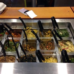 Cold bar choices at NuVegan in College Park