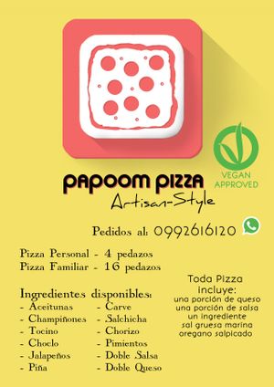 Main Info at Papoom Pizza - Home Kitchen in Guayaquil