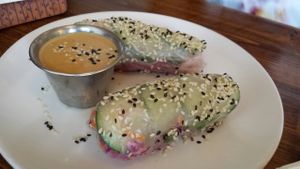 Summer rolls  at Fruits & Roots in Stuart