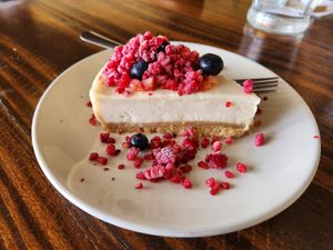 Cheesecake at Fruits & Roots in Stuart