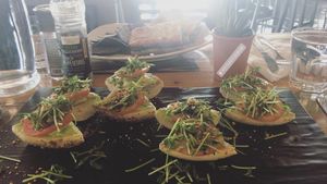 Avacado bagel at Fruits & Roots in Stuart