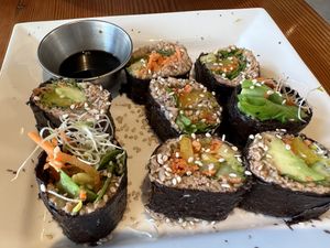 Raw sushi - unusual and delicious   at Eternal Abundance in Vancouver