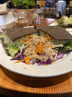 Raw sandwich  at Eternal Abundance in Vancouver