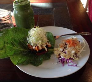 Raw Veggie Burger at Eternal Abundance in Vancouver