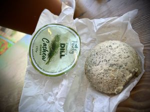 Cashew cheese was terrible, no flavour and mushed grainy texture (not a pleasant texture)   at Eternal Abundance in Vancouver