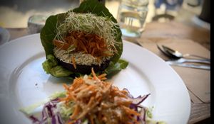 Bland burger  at Eternal Abundance in Vancouver