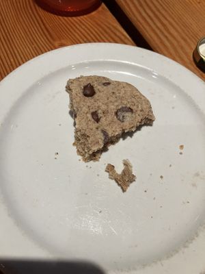 Piece of chocolate chip cookie   at Eternal Abundance in Vancouver
