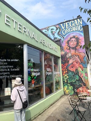 Signage  at Eternal Abundance in Vancouver