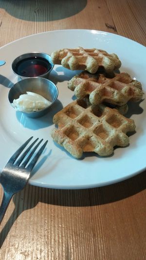Waffles at Eternal Abundance in Vancouver