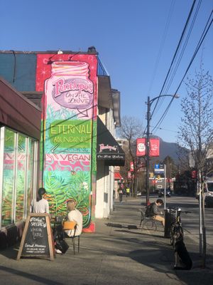Eternal optimists, outdoor seating in February! at Eternal Abundance in Vancouver