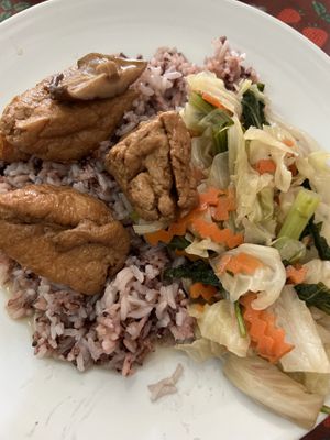 Tofu and veg with rice  #Veganuary at Faasai Vegetarian Food - ฟ้าใส อาหารเจ in Phitsanulok