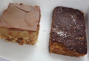 caramel slice and salted coconut slic at Waratah Organics in Upper Ferntree Gully