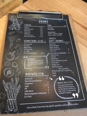 Menu at Bindicafe in Amersfoort
