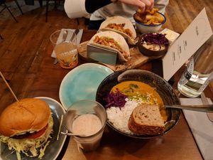Hamburger, curry and tacos at Bindicafe in Amersfoort
