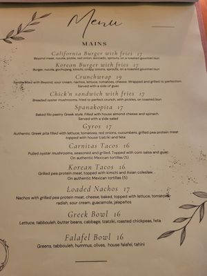 Menu at Bindicafe in Amersfoort