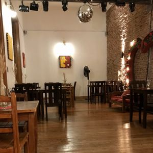 The restaurant hall at La Fonda in Montevideo