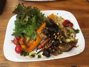 Vegan Plate at La Fonda in Montevideo