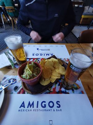 Nachos and guacamole at Amigos in Skopje